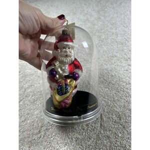 Designers Studio Santa Claus Hand Crafted Glass Ornament Unique Treasure Limited